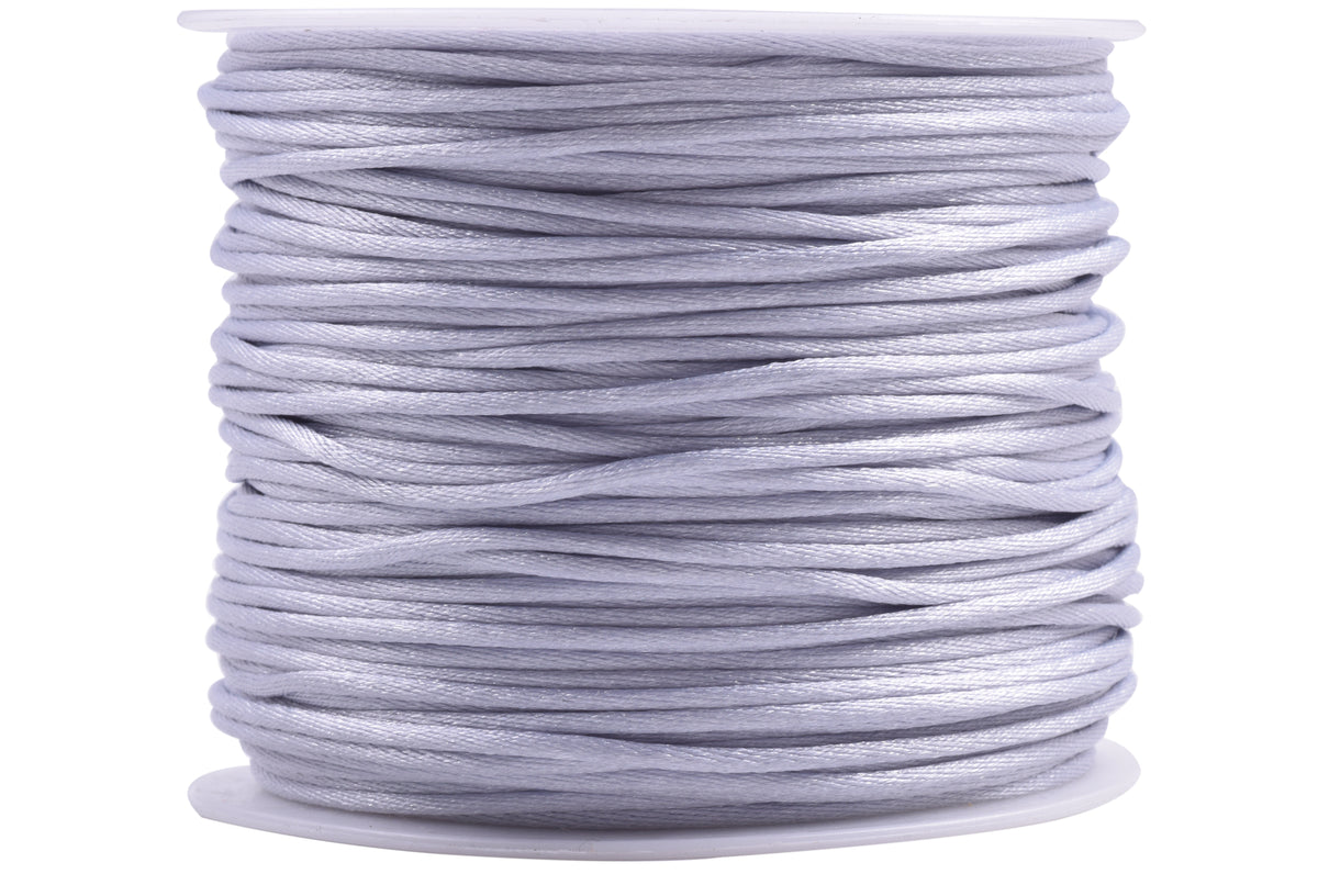 Tilengy 1.5 mm x 110 Yards Nylon Satin Cord Beading Braided Thread