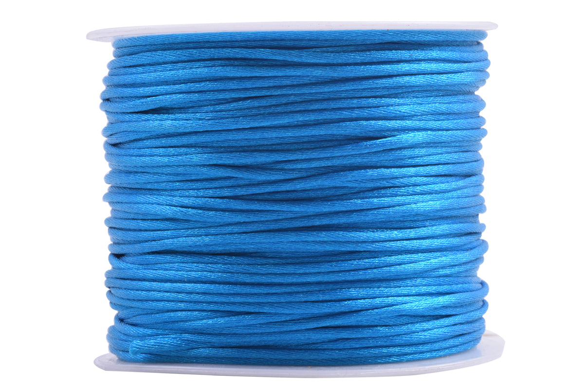 Dark Blue Satin Cord 2mm, Silk Satin, Rattail Cord, Shamballa Cord,  Kumihimo Cord, Macrame Cord 5 Yards 1 Piece 
