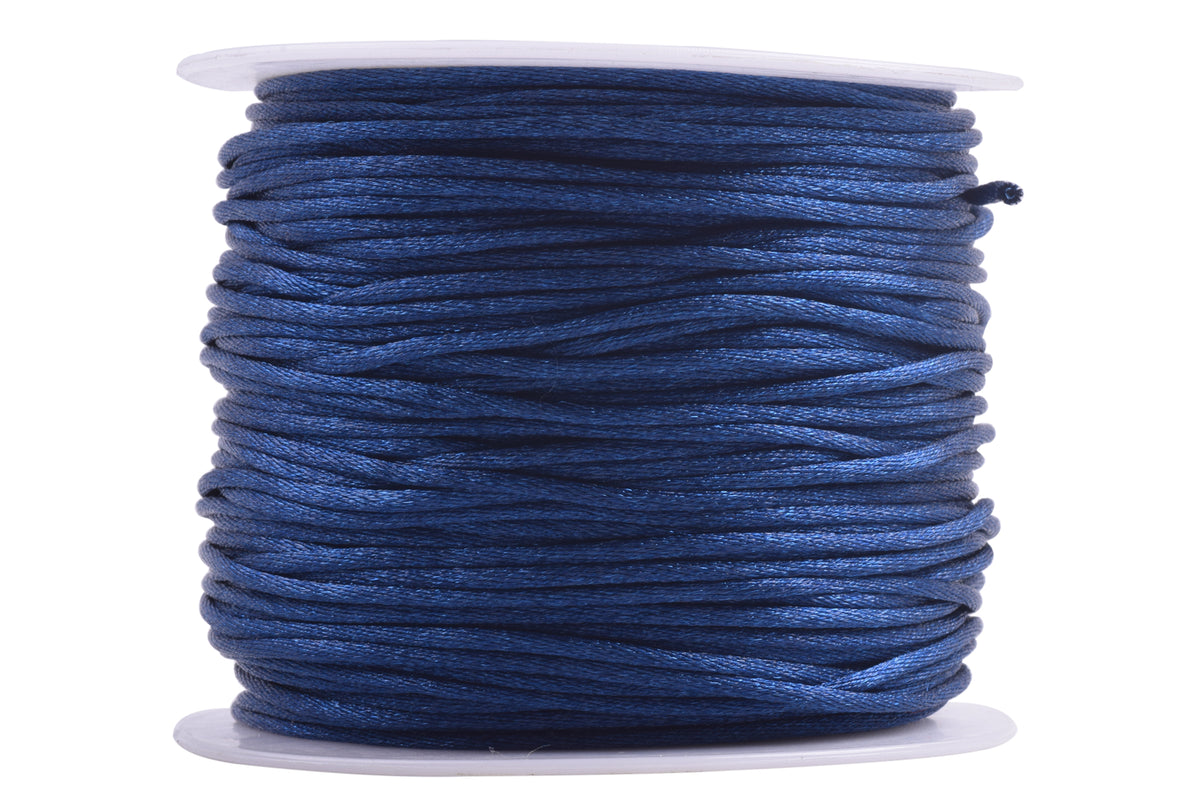 KONMAY 1.5mm 2.5mm Nylon Rattail Satin Silk Beading Cord Macrame Thread for  Jewelry Making, Chinese Knotting, Beading